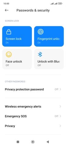 Press Screen lock.