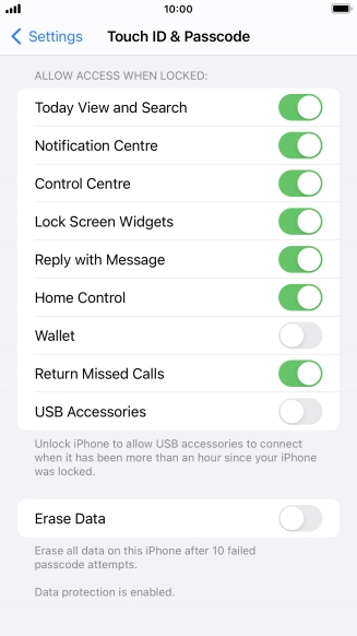 Press the indicator next to 