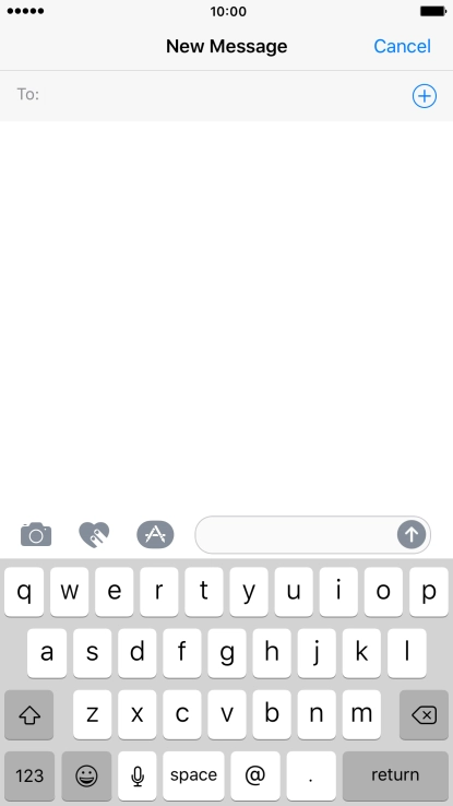 Press the search field and key in the first letters of the recipient's name.