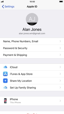 Press iCloud.