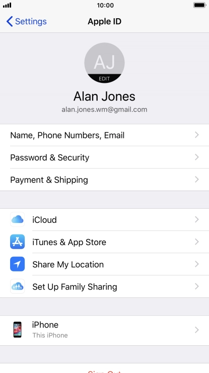Press iCloud.