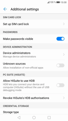 Press Set up SIM card lock.