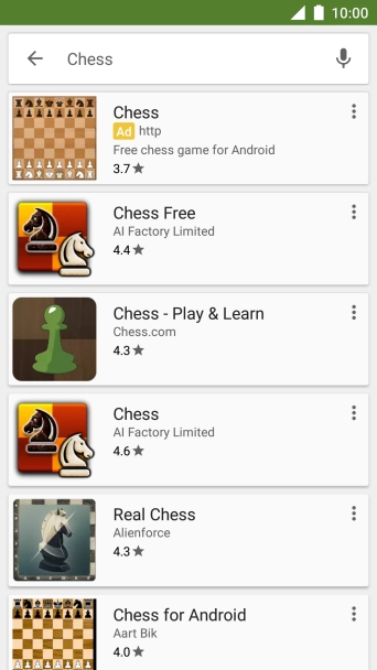 Press the required app.