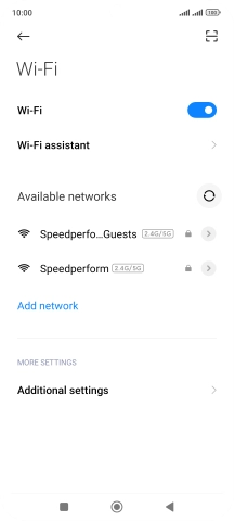 Press Wi-Fi assistant.