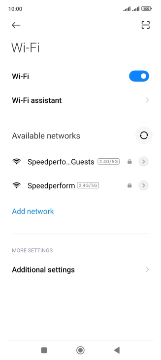 Press Wi-Fi assistant.