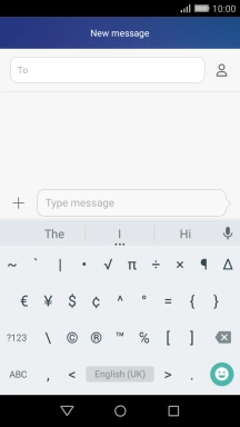Press ABC to return to text input.