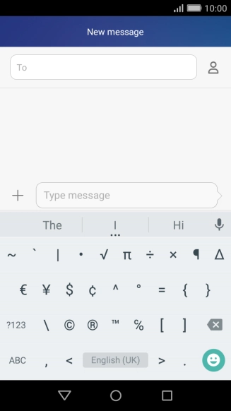 Press ABC to return to text input.