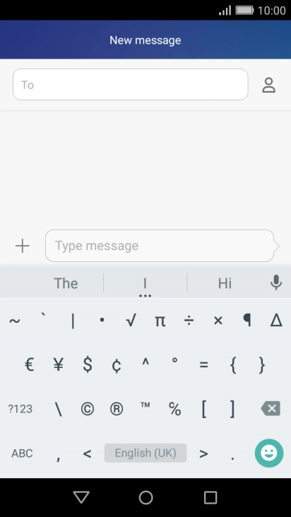 Press ABC to return to text input.