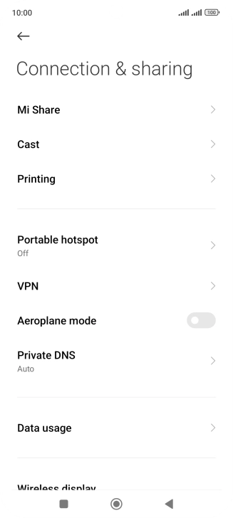 Press Portable hotspot.