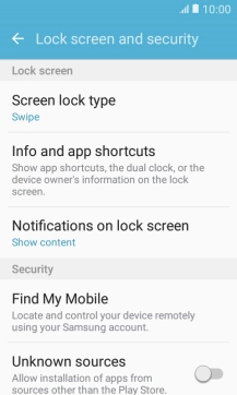 Press Screen lock type.