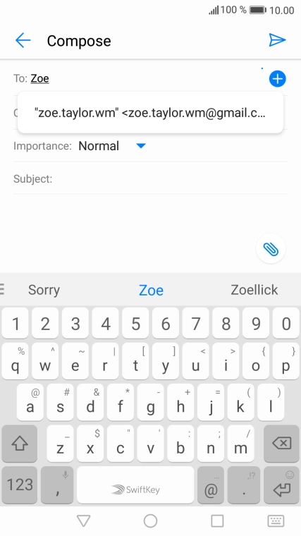 Press the required contact.