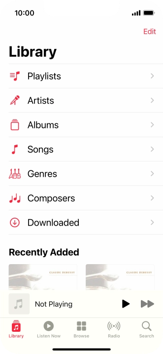 Press Playlists.