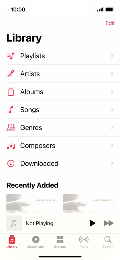 Press Playlists.