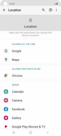 Press the required app.