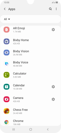 Press the required app.