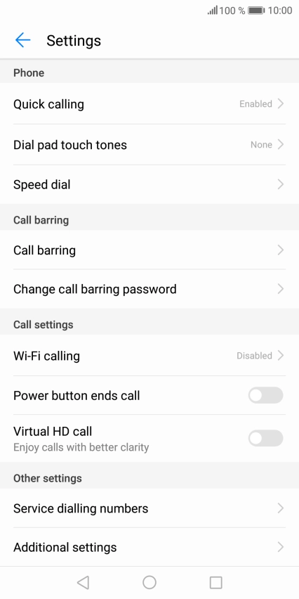 Press Additional settings.