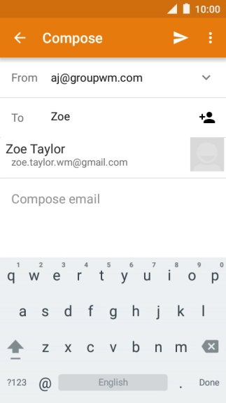 Press the required contact.