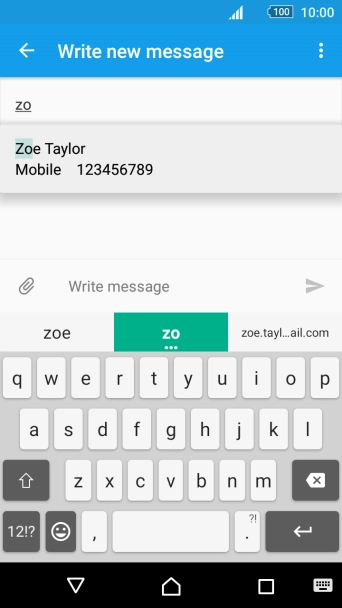 Press the required contact.