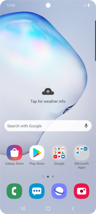 Slide two fingers downwards starting from the top of the screen.