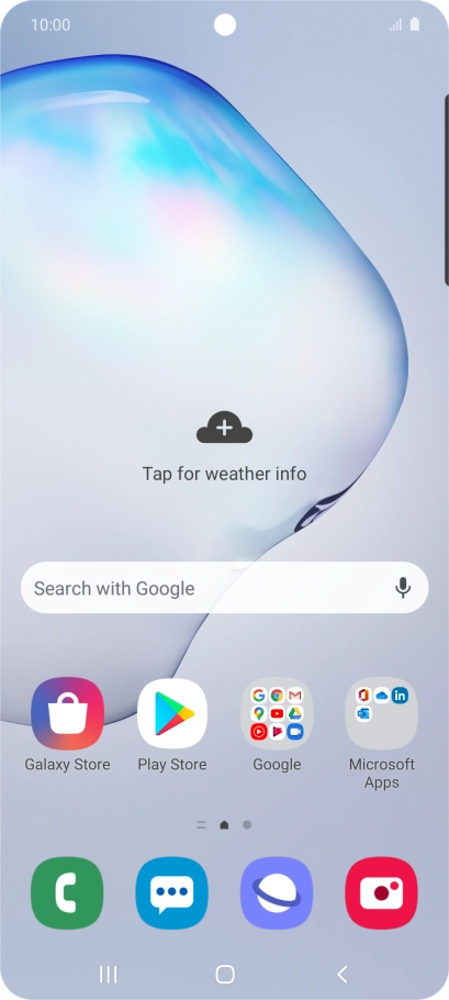 Slide two fingers downwards starting from the top of the screen.