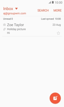 Press the new email message icon.