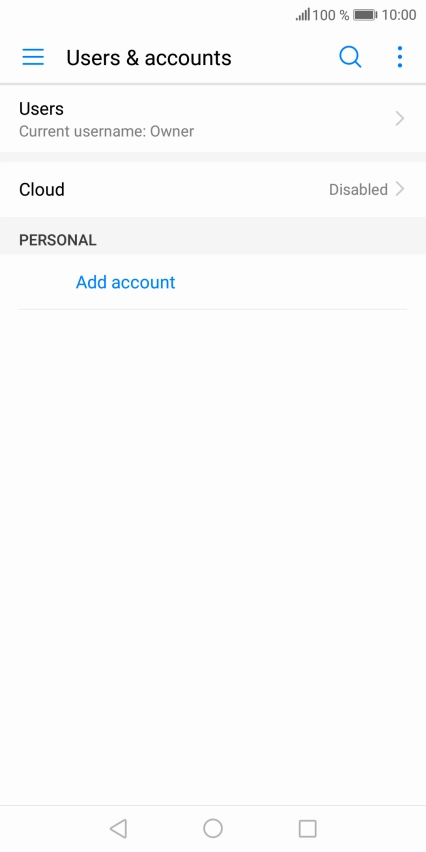 Press Add account.