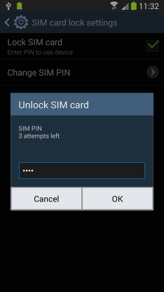 Key in your PIN and press .