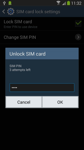 Key in your PIN and press .