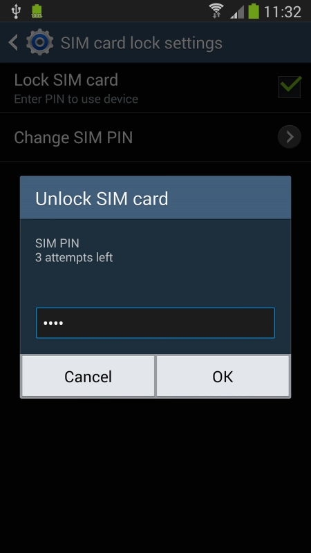Key in your PIN and press .