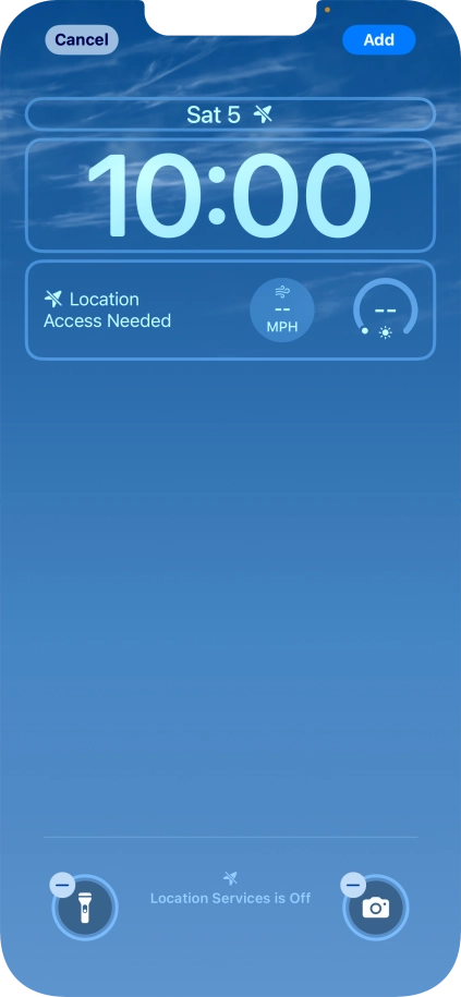 To customise the way the lock screen date is displayed, press the date widget and follow the instructions on the screen to select the required widget display mode.