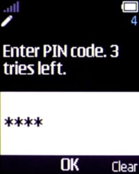 If you're asked to key in your PIN, do so and press the Navigation key.