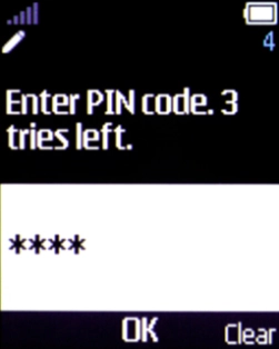 If you're asked to key in your PIN, do so and press the Navigation key.