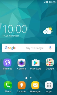Slide your finger downwards starting from the top of the screen.