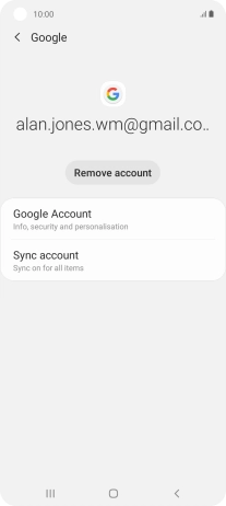 Press Sync account.