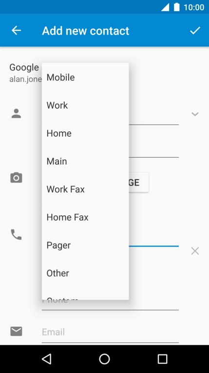 Press the required number type.