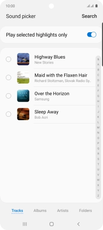 Press the required ring tones to hear them.