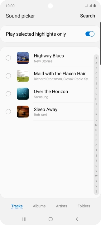 Press the required ring tones to hear them.