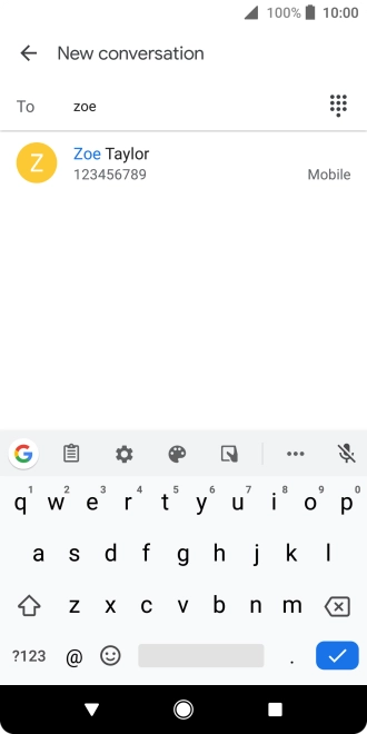 Press the required contact.