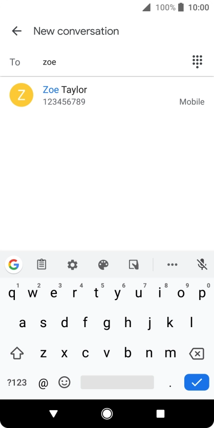 Press the required contact.