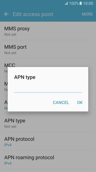 Key in mms and press OK.