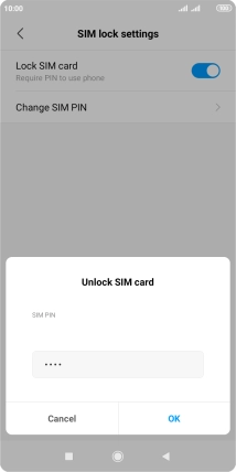 Key in your PIN and press OK.