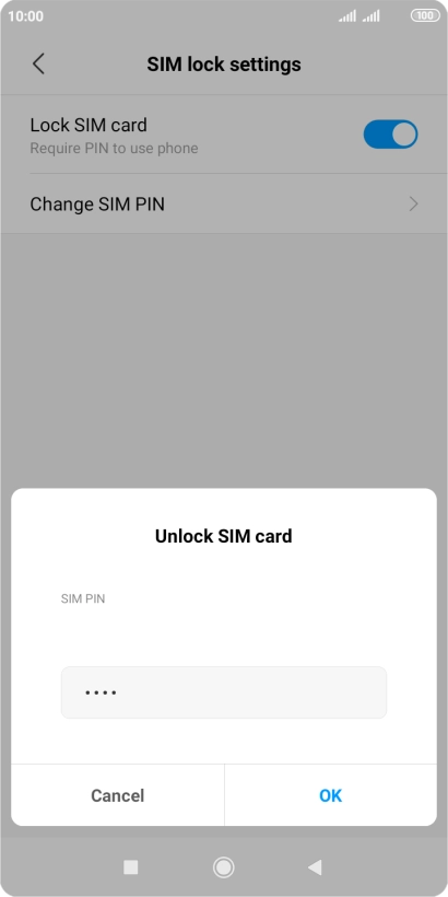 Key in your PIN and press OK.