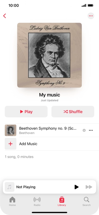 Go to the required category or playlist and press the required audio file.
