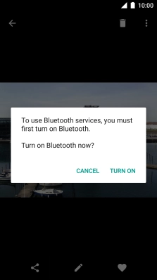 If Bluetooth is turned off, press TURN ON to turn it on.
