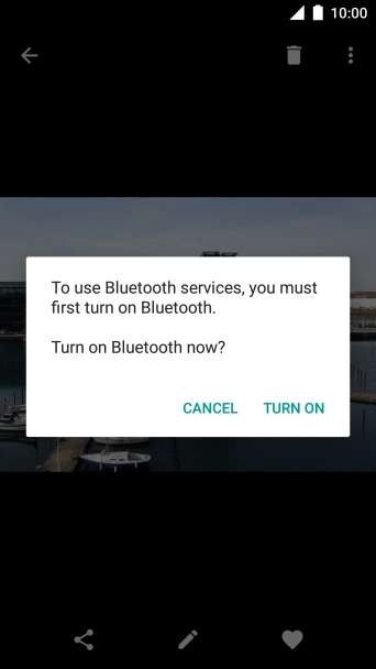 If Bluetooth is turned off, press TURN ON to turn it on.