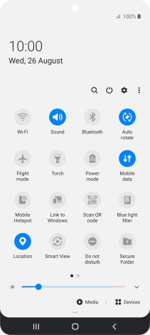 Press the settings icon.