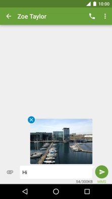 Press the send icon when you've finished your picture message.