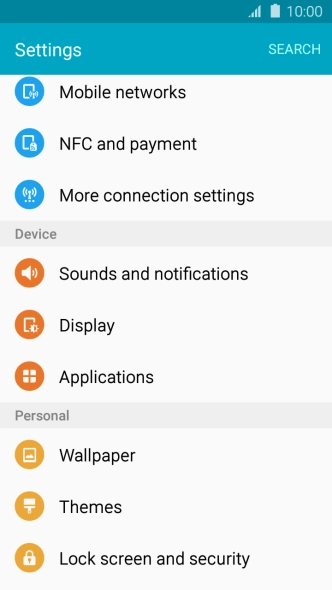 Press Mobile networks.