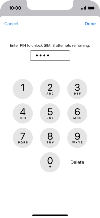 Key in your PIN and press Done.