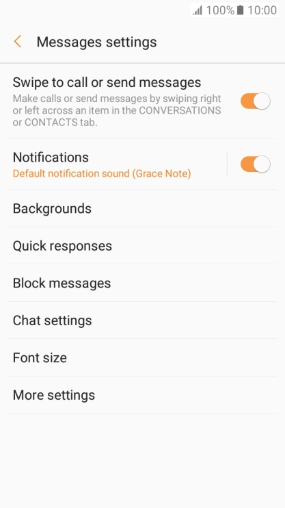 Press More settings.